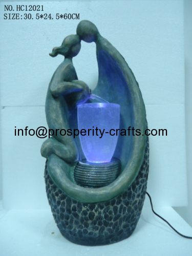 Polyresin Tabletop LED fountain