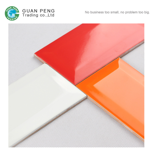 Wall Decorative Glazed Ceramic Prices Of Color Highlighter Bevel Edge Tiles For Kitchen Backsplash Tiles Wholesale