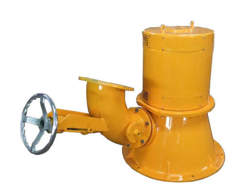 small size light weight excitation inclined-jet vertical turbine hydrogenerator set