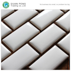 High Gloss Cheap Glazed Ceramic Little Round Subway Wall Tile Look Like Bread For Kitchen