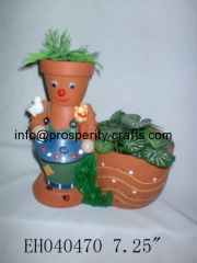 Poly resin Flower pot