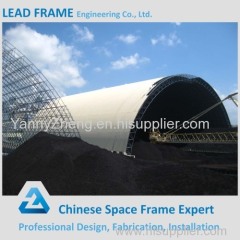 Prefabricated coal storage shed with space frame structure