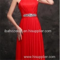 Halter Neck Silver Glitter Trims At Neck And Waist Full Length Flattering Silhouette Formal Dress