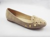 Apricot women flat dress ladies casual shoes with studs