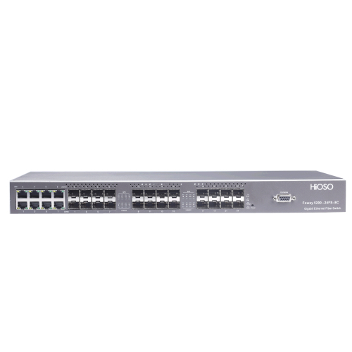 24 ports optical fiber switch 16 gigabit SFP ports fiber switch with 8 1000M Combo port