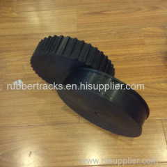 robot Rubber track with 250mm diameter sprockets