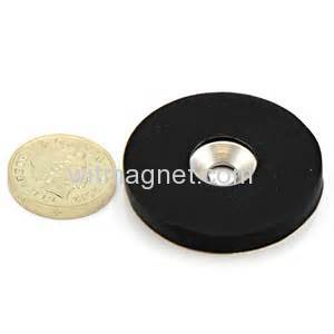 rubber-coated magnets base with external thread