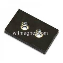 High quality rubber coated magnets base with external thread