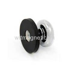 Rubber coated magnetic assembly base using ndfeb Disc magnet inside design