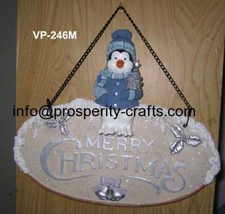 Polyresin Christmas hunging decoration