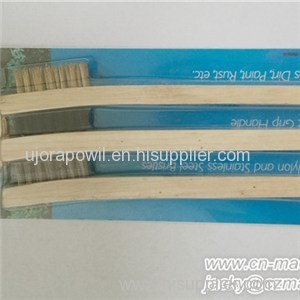 Mini Wooden Handle Wire Brushes Set Package