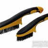 Black Steel Bristle TPR Handle Wire Brush