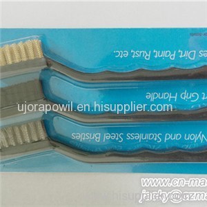 Mini Plastic Handle Wire Brushes Set Package