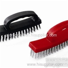 Stainless Steel Bristle Plastic Handle Wire Brush