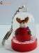 Plastic Xmas Keychain snowglobe