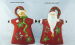 Ceramic Snowman & Santa Claus