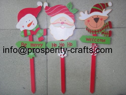 Wooden Christmas stick .