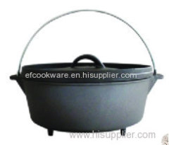 Cast Iron preseasonedCamping Dutch Oven