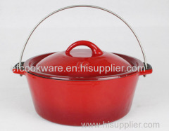 cast iron enamel casserole pot