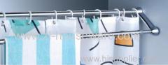 Shower curtain rod Stainless steel Clad tube Double extensible rod