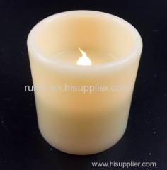 round shape half wax led candles