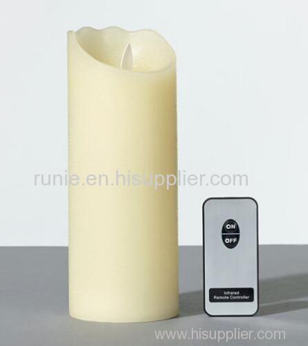 waving wicks led wax candles with remote