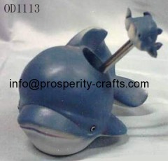 Polyresin Fork with Fruit / Animal holder