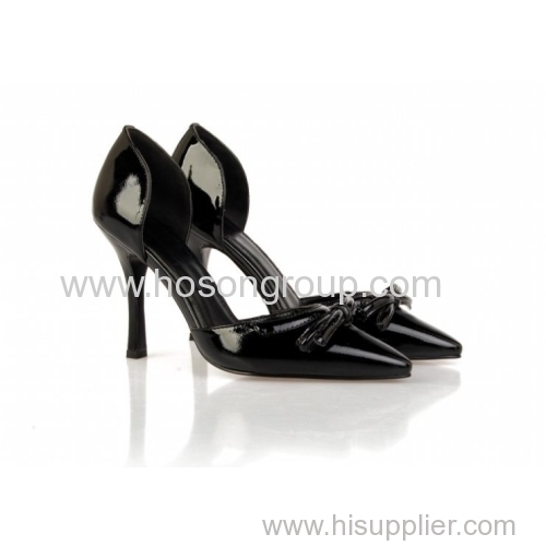 Lady pointy toe high heel dress shoes