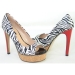 zebra-strap platform lady peep toe dress sandals