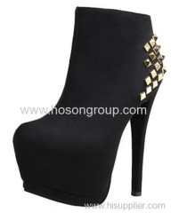 Women studded back ankle boots