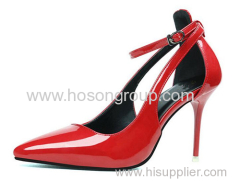 Single sole pointy toe high heel dress shoes