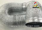 Silvery 12 Inch Aluminum Flexible Duct Eco - Friendly With Dual Layer