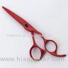 Red Color 6 Inch Hairdressing Scissors For Cutting Hair Tools