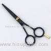 Sharpen Black Hairdressing Scissors / Professional Curved Scissors For Dog Grooming