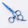 3 Hole Swivel Handle Swivel Thumb Shears / Swivel Shears Scissors Blue Titamium Coating