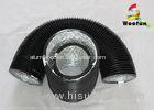 Multi - Function Aluminum Foil PVC Exhaust Duct Black Fire Resistance