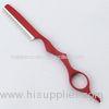 Red Color 6.5inch Hair Cutting Razor / Professional Hair Cutting Tools