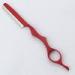 Red Color 6.5inch Hair Cutting Razor / Professional Hair Cutting Tools