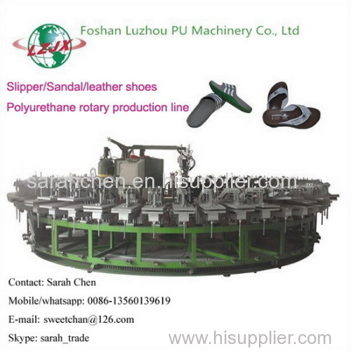 60 work stations Automatic PU shoe production line 