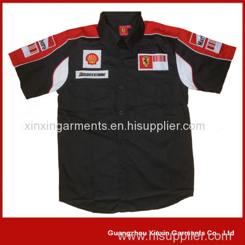 hot sale cotton F1 racing customizable shirts repair factory