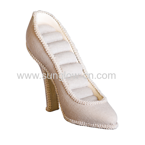 Mini Wooden Ladies Shoes With fabric upper