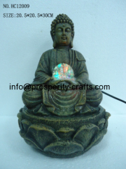 Poly resin Buddha Fountain