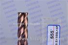 Long Shank 4 Flute Solid Carbide Corner Radius End Mill With SiN Coating