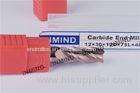 Milling Machine Tools Carbide End Mill Cutter With 0.5 - 0.6 UM Grain Size H6 Tolerance