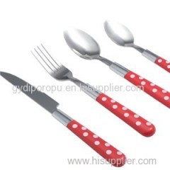 24pcs PP Handle Cutlery Sets With PVC Box