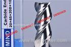 HRC50 End Mill Bits For Aluminum 3 Flute No Coating Grain Size 0.8 um Bright Surface