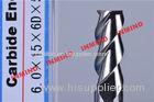 HRC50 Aluminum End Mill Cutter / Hss End Mill Bright Surface 6mm 8mm 3 Flute