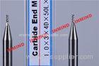 Carbide / Aluminum End Mill with HRC50 Hardness 45 Degree Helix Angle