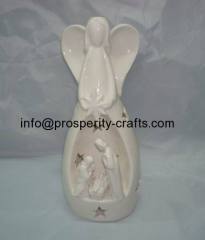 Porcelain Nativity set .