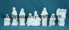Porcelain Nativity set .